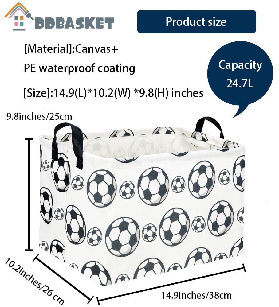 DDBASKET rectangular soccer basket folded storage space-saving when not in use