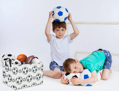 DDBASKET rectangular soccer basket side shot fits neatly on shelves