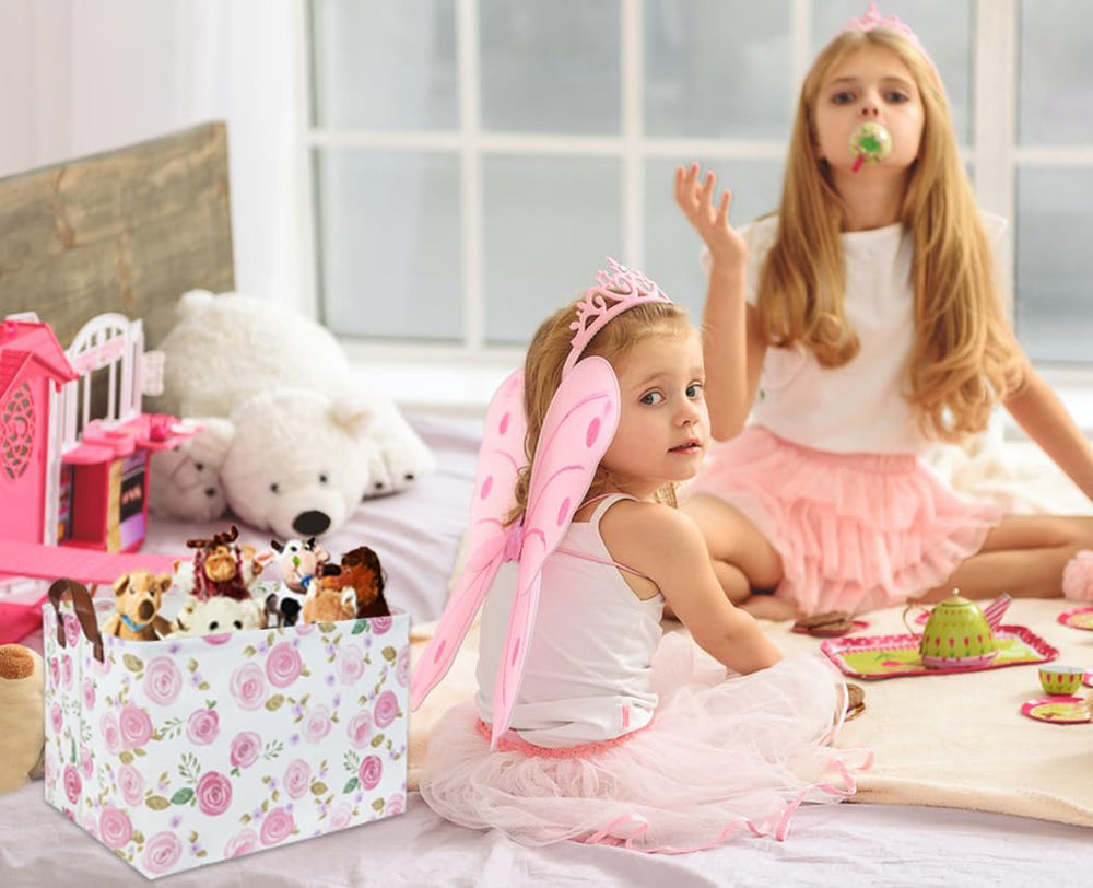 DDBASKET Rose Pink storage bin in nursery stores toys and books effortlessly.