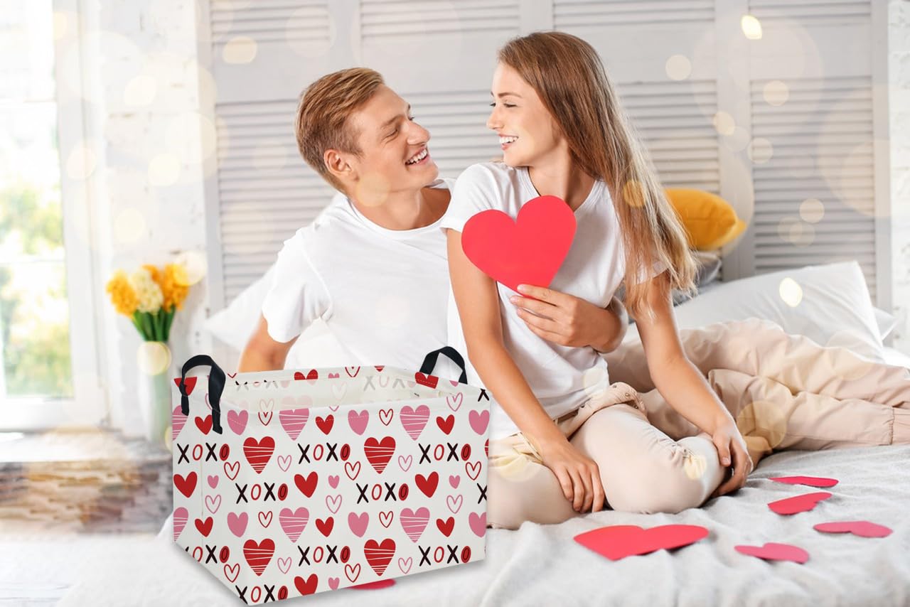 DDBASKET XO heart dorm storage bin offers portable organization in small spaces.