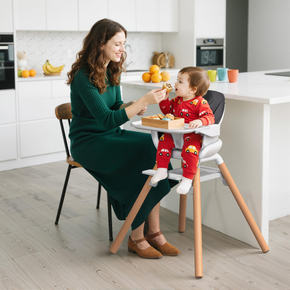 ddioyiur high chair adjustable 5-point harness for growing toddlers
