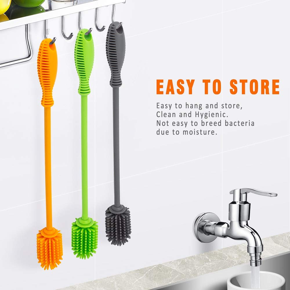ddLUCK durable silicone bristles maintain shape during hot cleaning