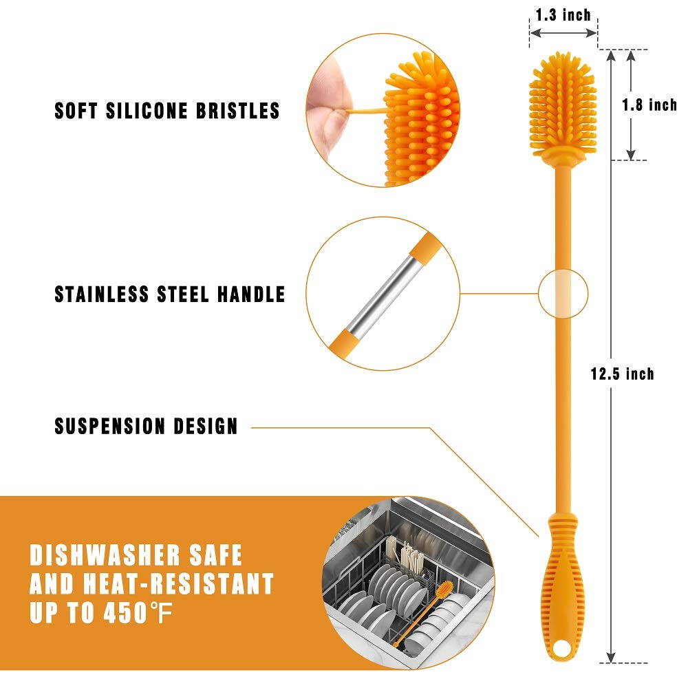 ddLUCK Hydro Flask brush for internal bottle cleaning
