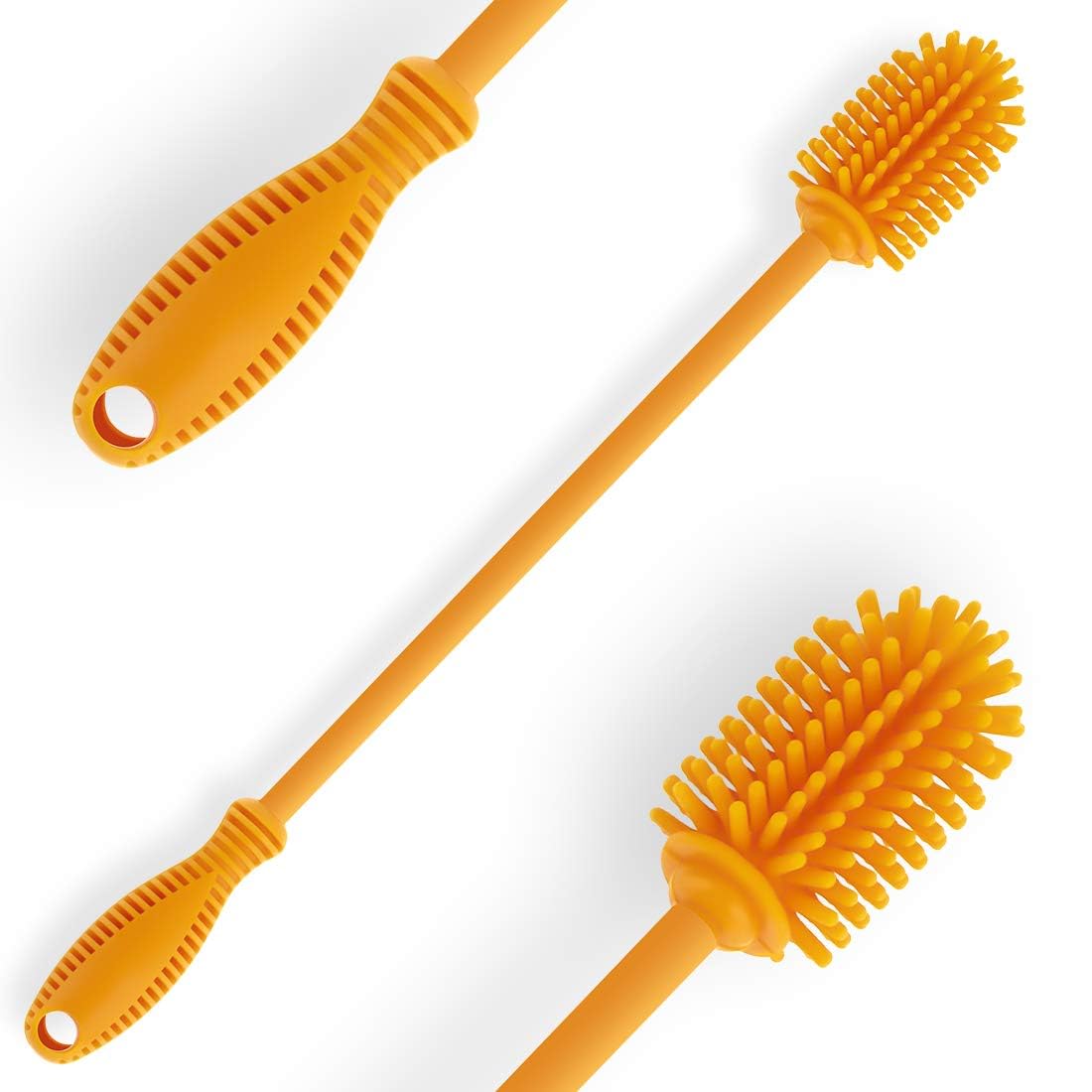 ddLUCK silicone bottle brush long handle reaches deep bottle necks