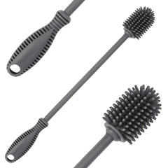 ddLUCK silicone bottle cleaning brush with long handle for deep bottle reach and thorough cleaning
