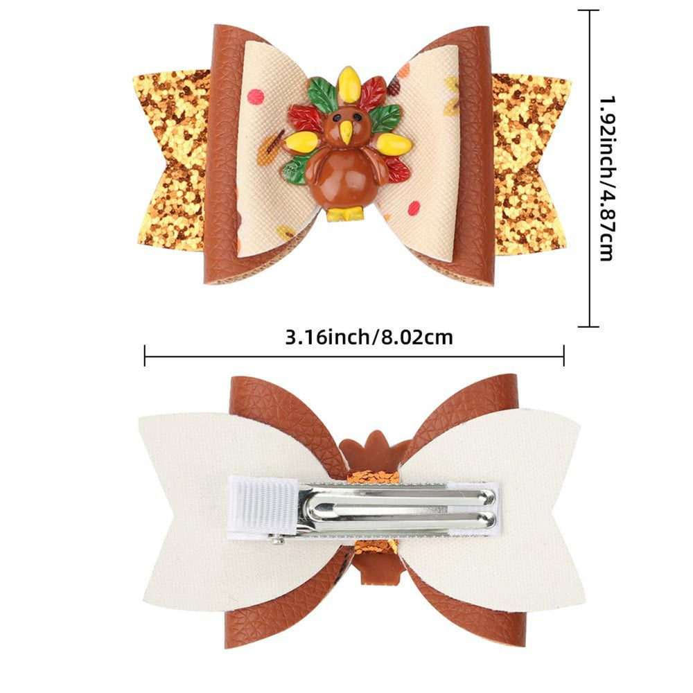 DDNFO orange turkey clip adds playful Thanksgiving style to baby outfits.