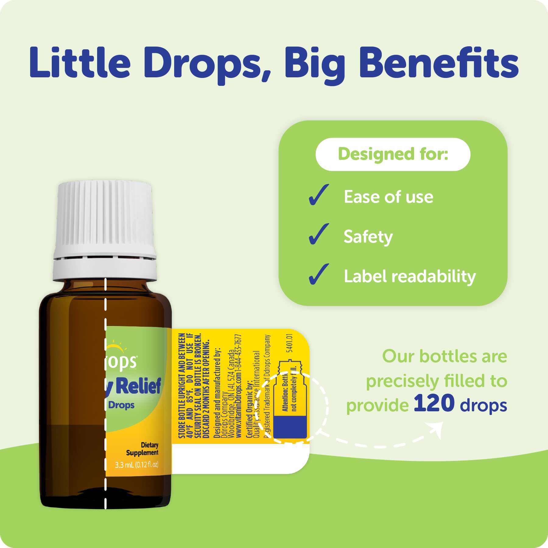 Ddrops Baby Tummy Relief one-drop use shows easy application
