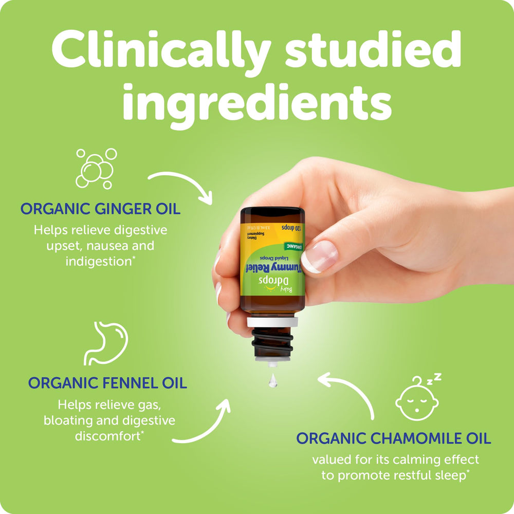 Ddrops Organic Chamomile Oil bottle conveys calming herbal notes