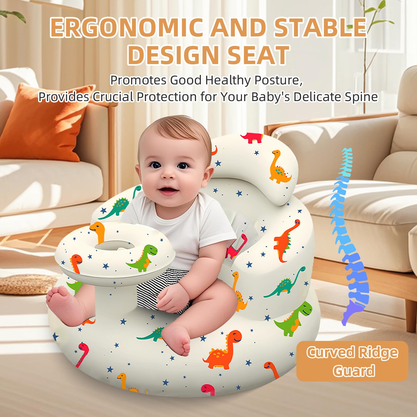 DDTPDE built-in air pump enables quick inflation for busy parents.