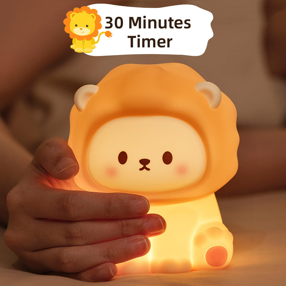 DEALFUN Lion Night Light battery detail indicating 1200mAh capacity for overnight use