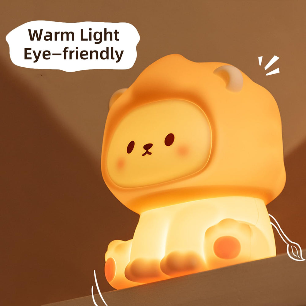 DEALFUN Lion Night Light side view showing portable bedside-friendly design
