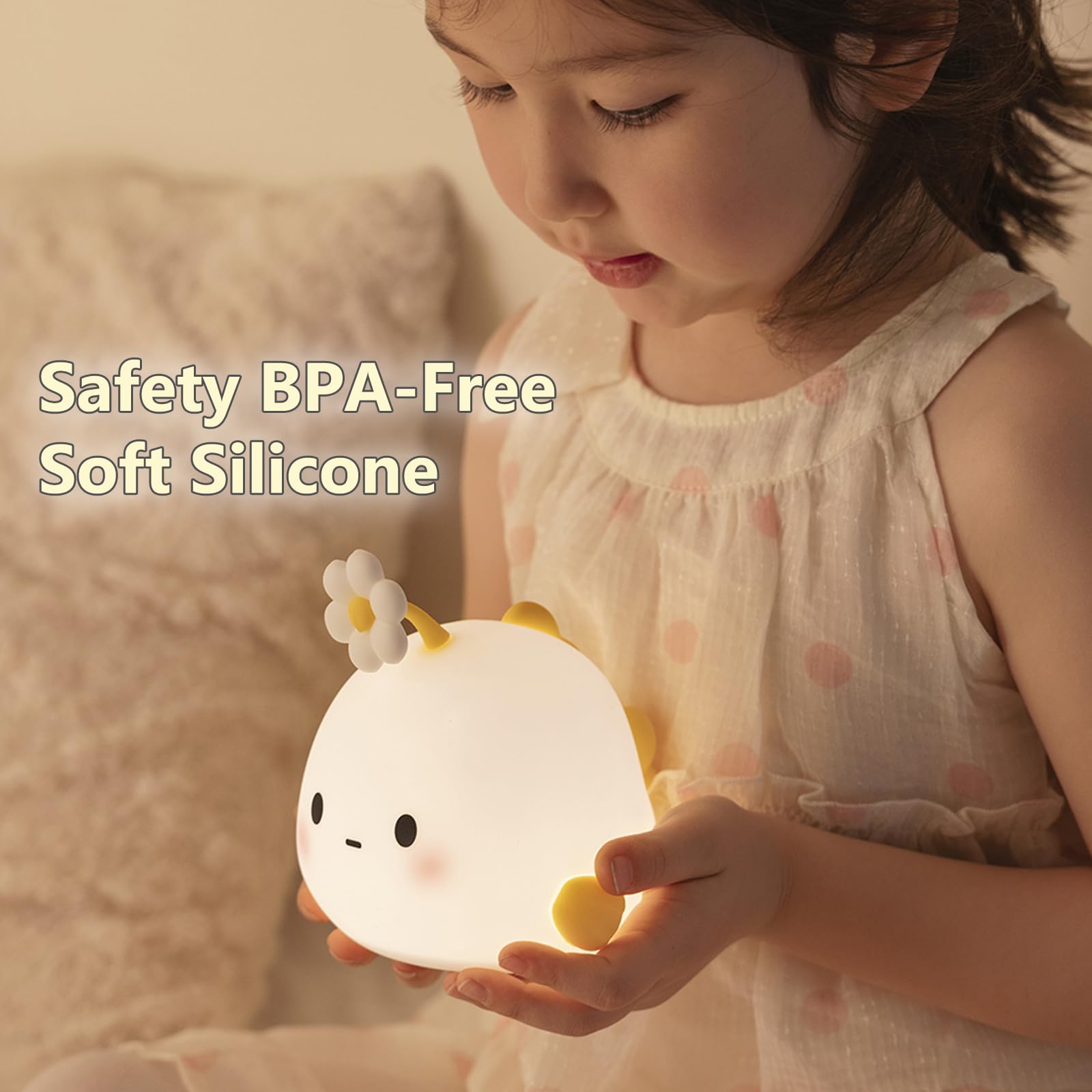 DEALFUN Flower Fish night light shows friendly, child-safe design