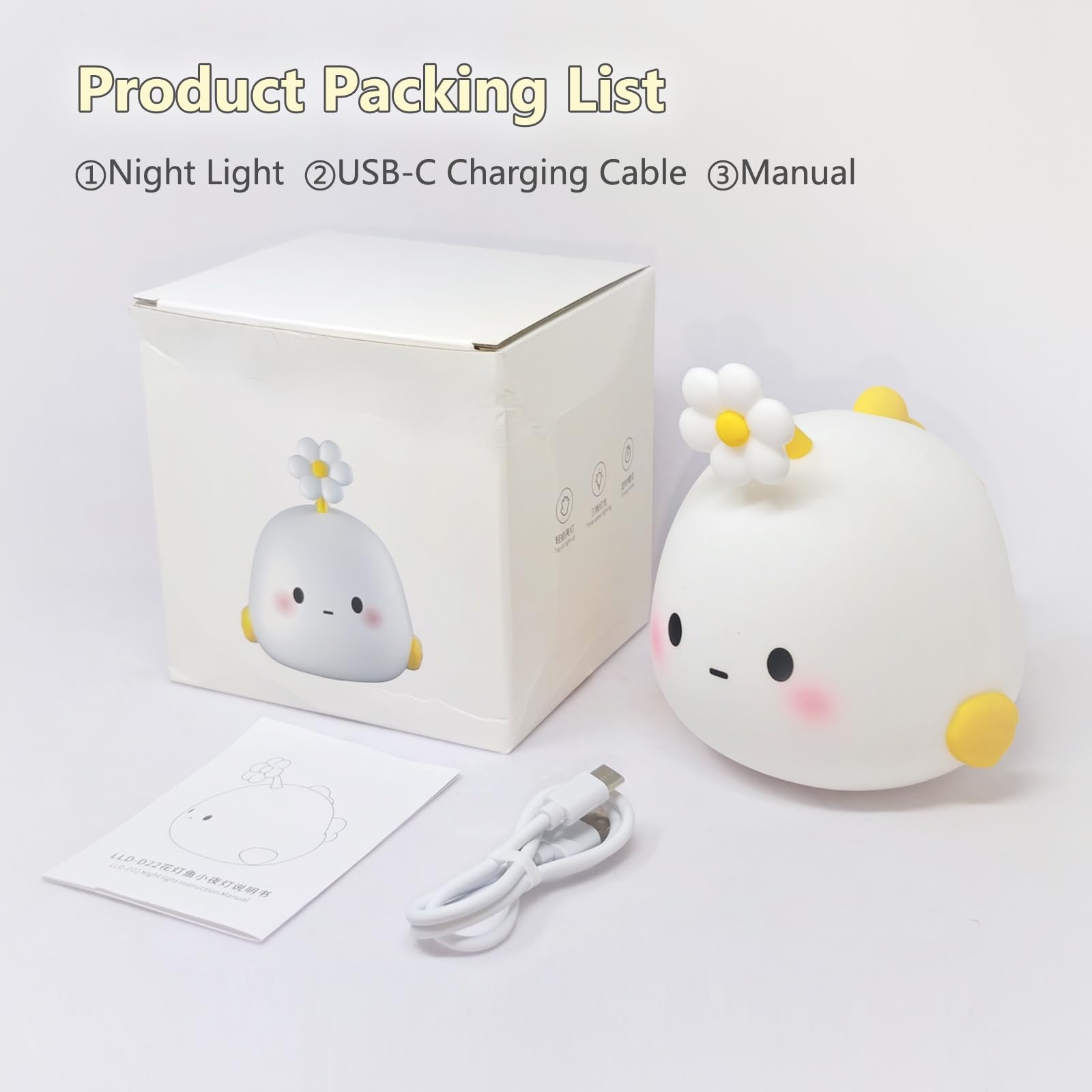 DEALFUN Flower Fish night light acts as night-time guardian