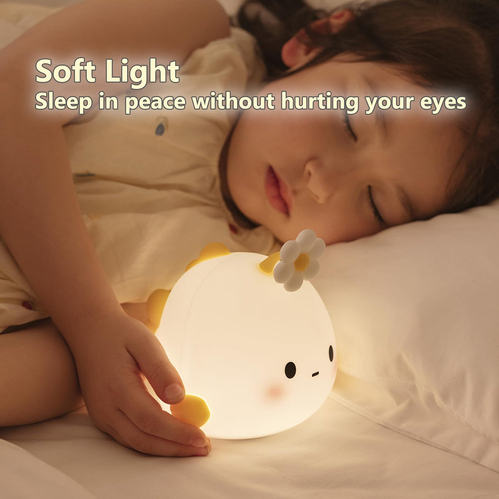 DEALFUN Flower Fish night light demonstrating tap-control brightness