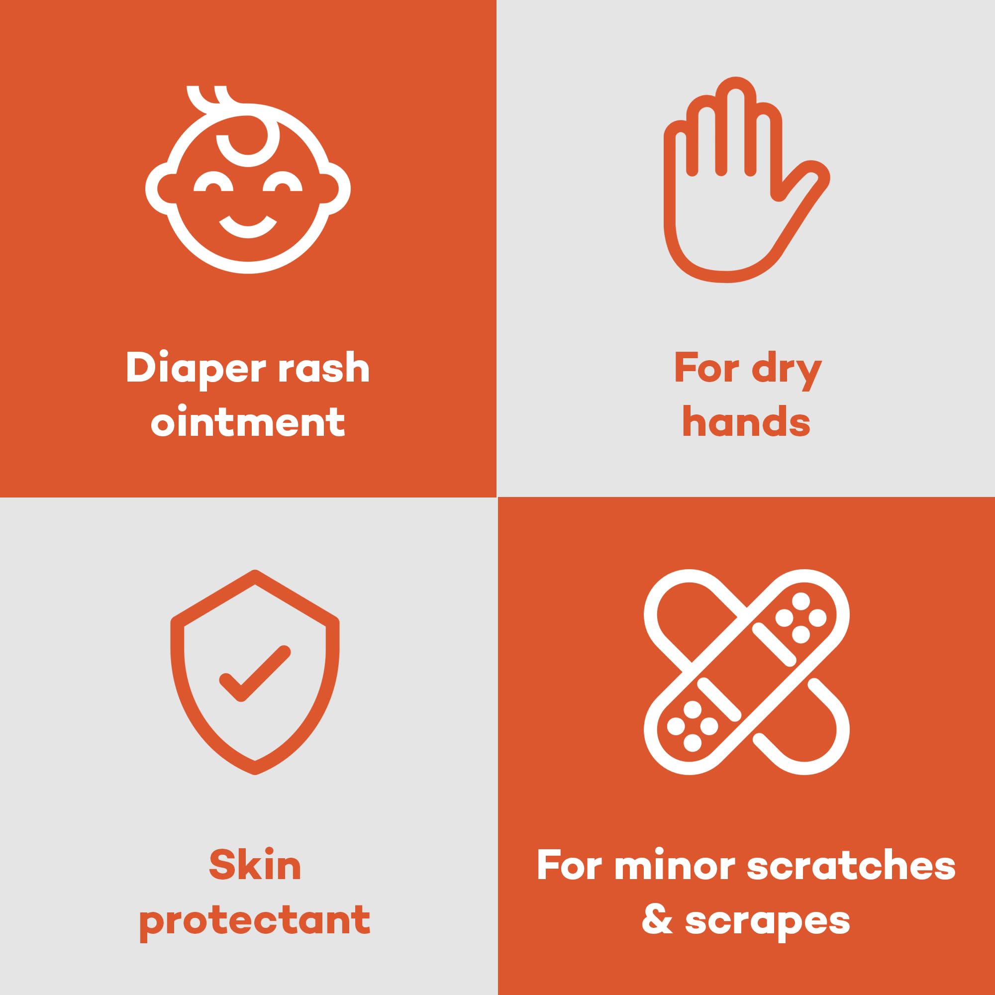 Dealmed A&D Ointment petrolatum base forms a protective moisture barrier.