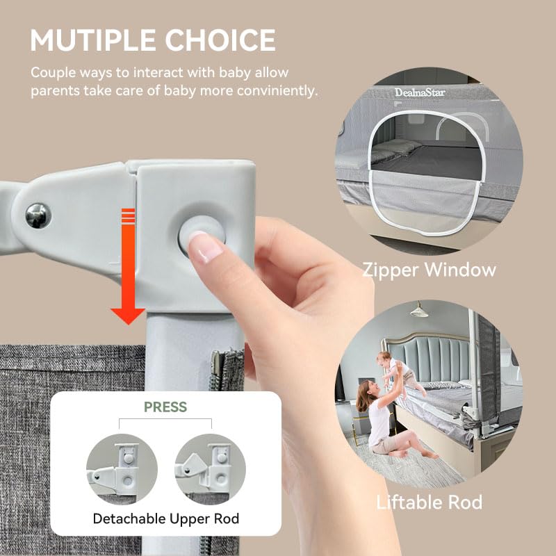 DEALNASTAR detachable pockets provide extra storage for bedtime items.