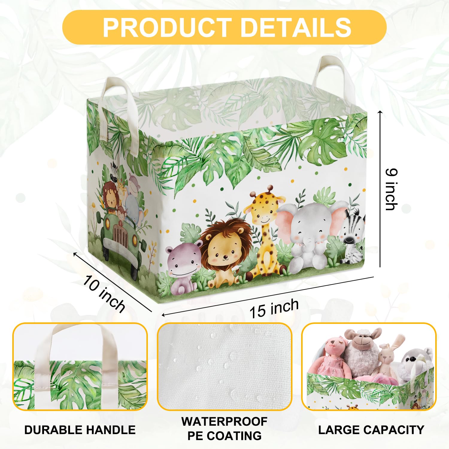 DEANHOT Animal Foldable Storage Box waterproof fabric keeps clothing tidy.