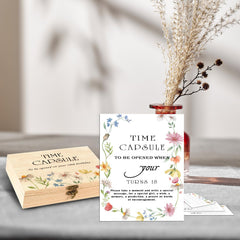 DEANHOT Floral Time Capsule message cards invite heartfelt blessings from guests