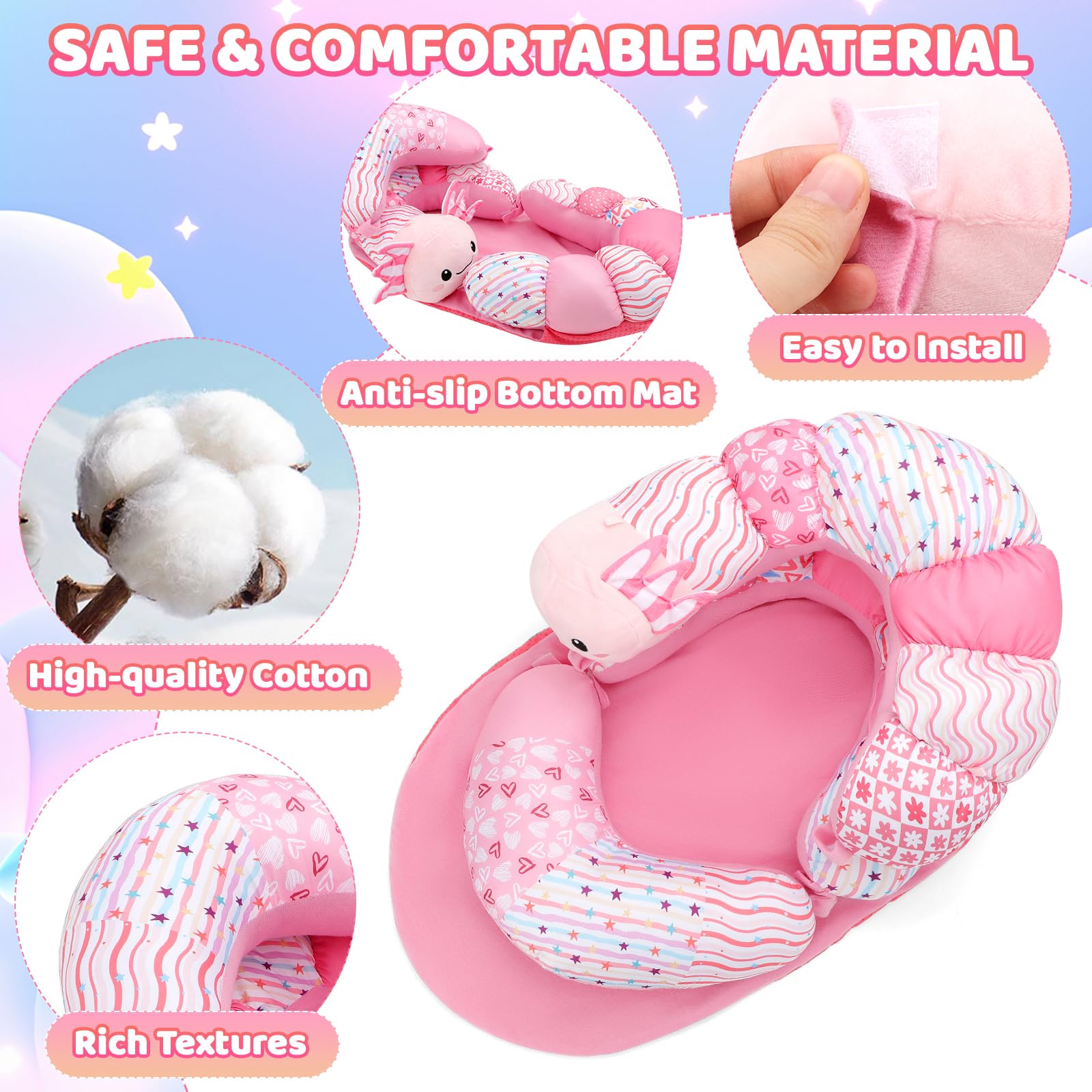 deAO colorful baby play mat invites visual stimulation during floor time