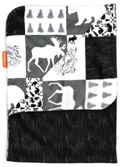 Dear Baby Gear Bears Deluxe Blanket reversible plaid for soft newborn snuggles.