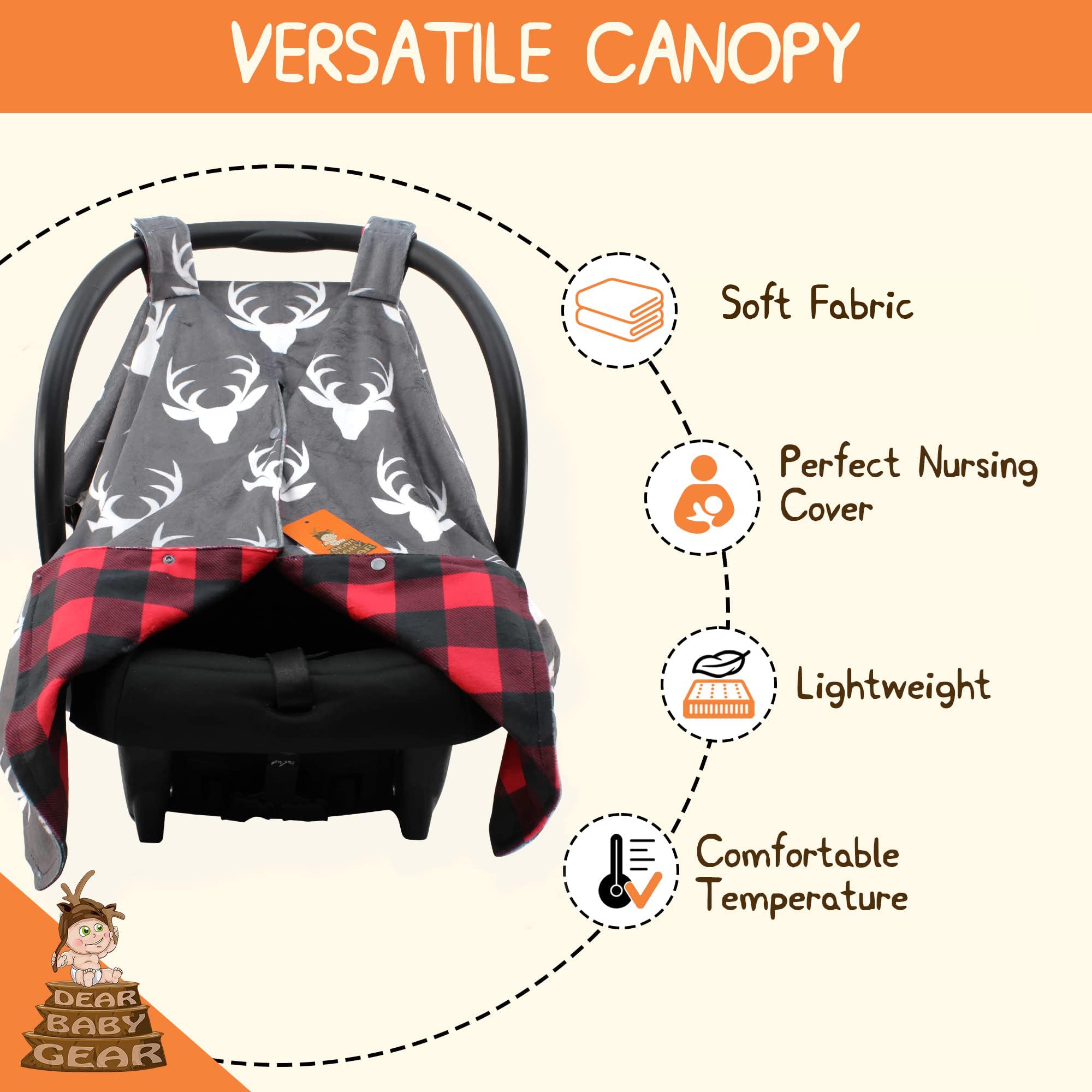 Dear Baby Gear breathable fabric helps regulate temperature for baby comfort.