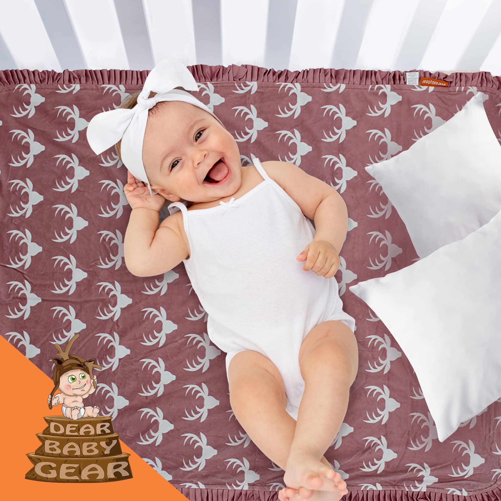 Dear Baby Gear secure-fasteners car seat canopy ensures a secure fit on most infant seats.