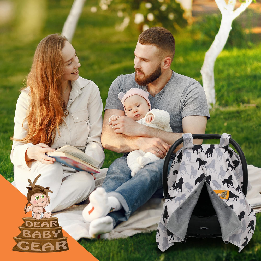 Dear Baby Gear car seat cover durable, washable design for busy days.