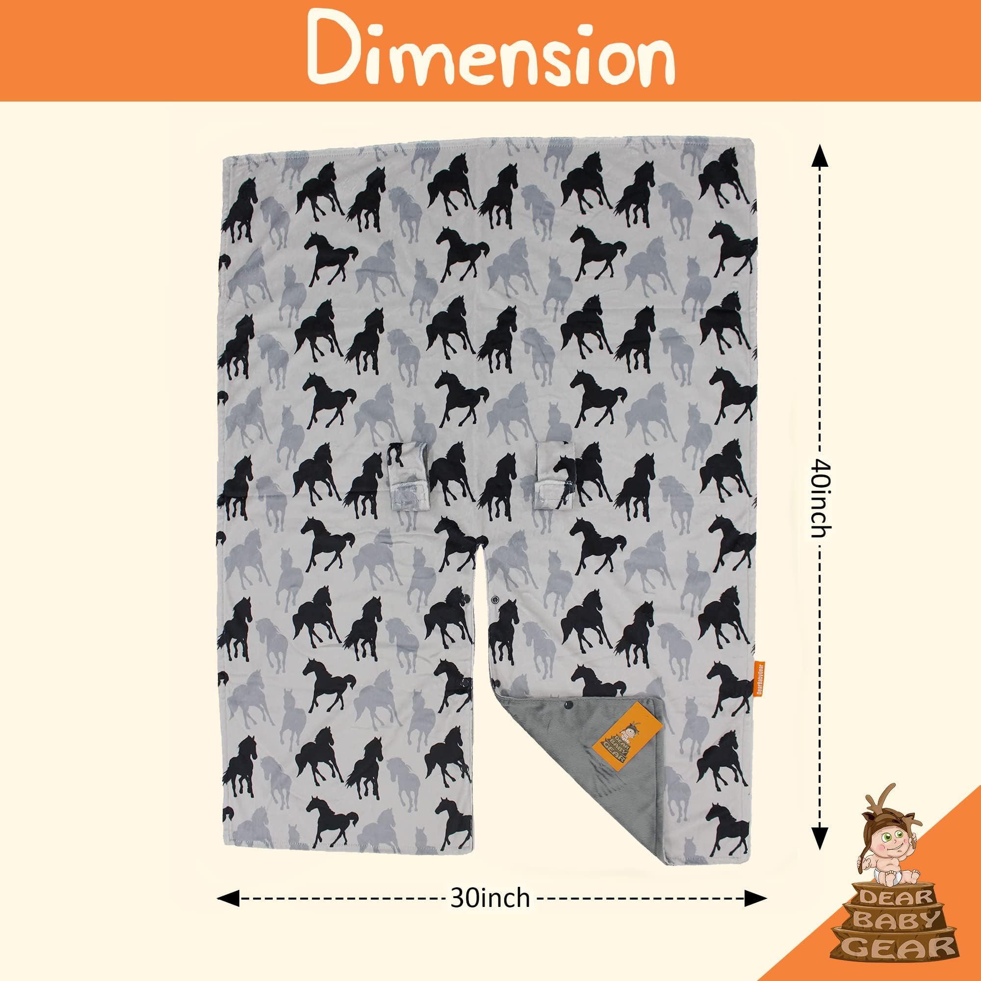 Dear Baby Gear car seat cover stroller shade in travel-ready fabric.