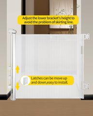 dear-lov retractable gate installation brackets closeup showing easy-install setup for homes