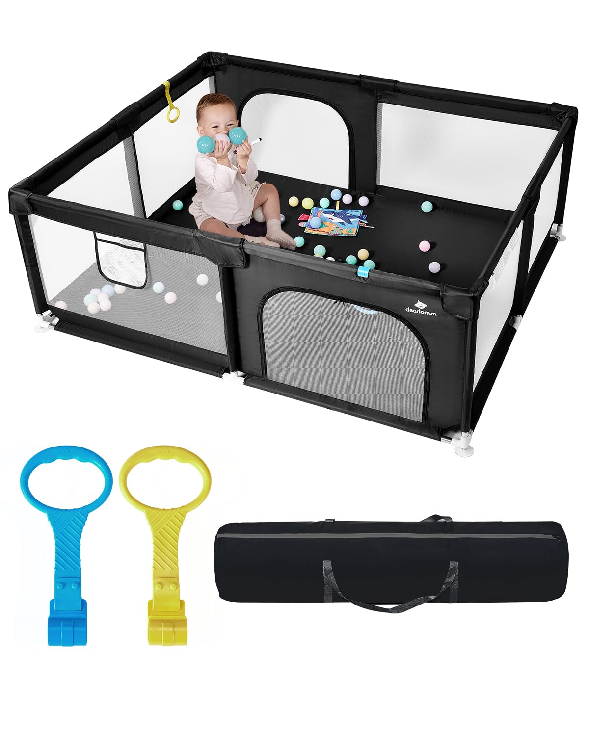 DEAR LOV playpen 71x59 indoors or outdoors for safe, open-ended play