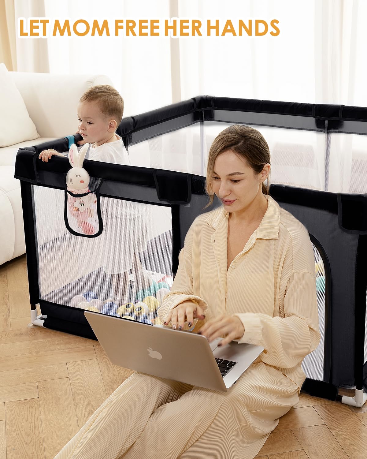 DEAR LOV playpen tool-free assembly saves time
