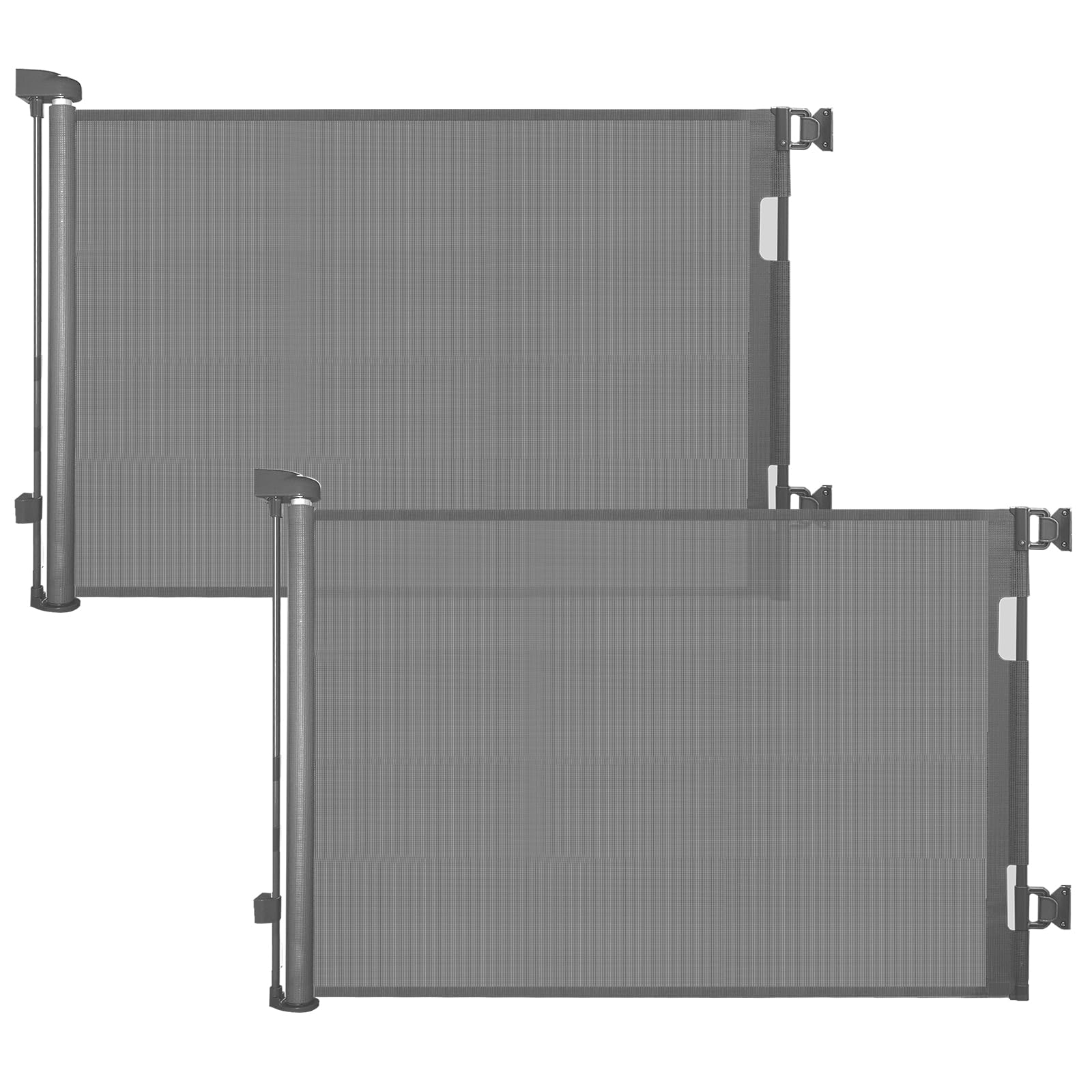 DEAR LOV retractable gate at stairs with secure closure for child safety.