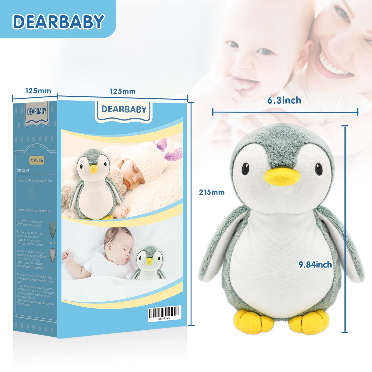 DEARBABY auto timer turns off after twenty minutes for sleep routines.