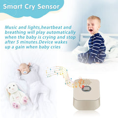 DEARBABY breathing rabbit with rhythm heartbeat offers womb-like comfort.