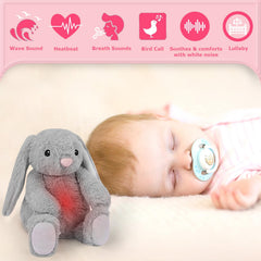 DEARBABY bunny vibrating heartbeat mode aids gentle nap-time calming.