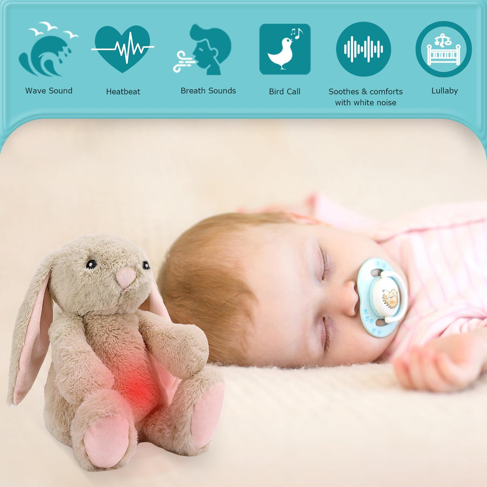 DEARBABY cry-activated soother triggers automatically to calm fussy moments.
