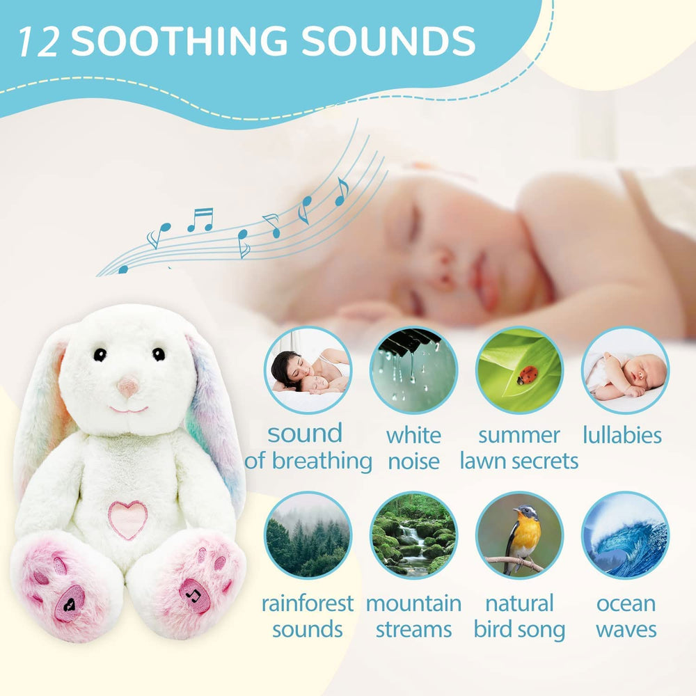 DEARBABY night light on belly glows softly for soothing visibility.