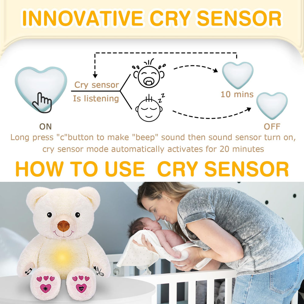 DEARBABY sleep soother offers 7 soothing sounds for peaceful newborn nights.
