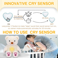 DEARBABY sleep soother offers 7 soothing sounds for peaceful newborn nights.