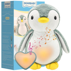 DEARBABY sleep soother penguin heartbeat calms baby at bedtime.
