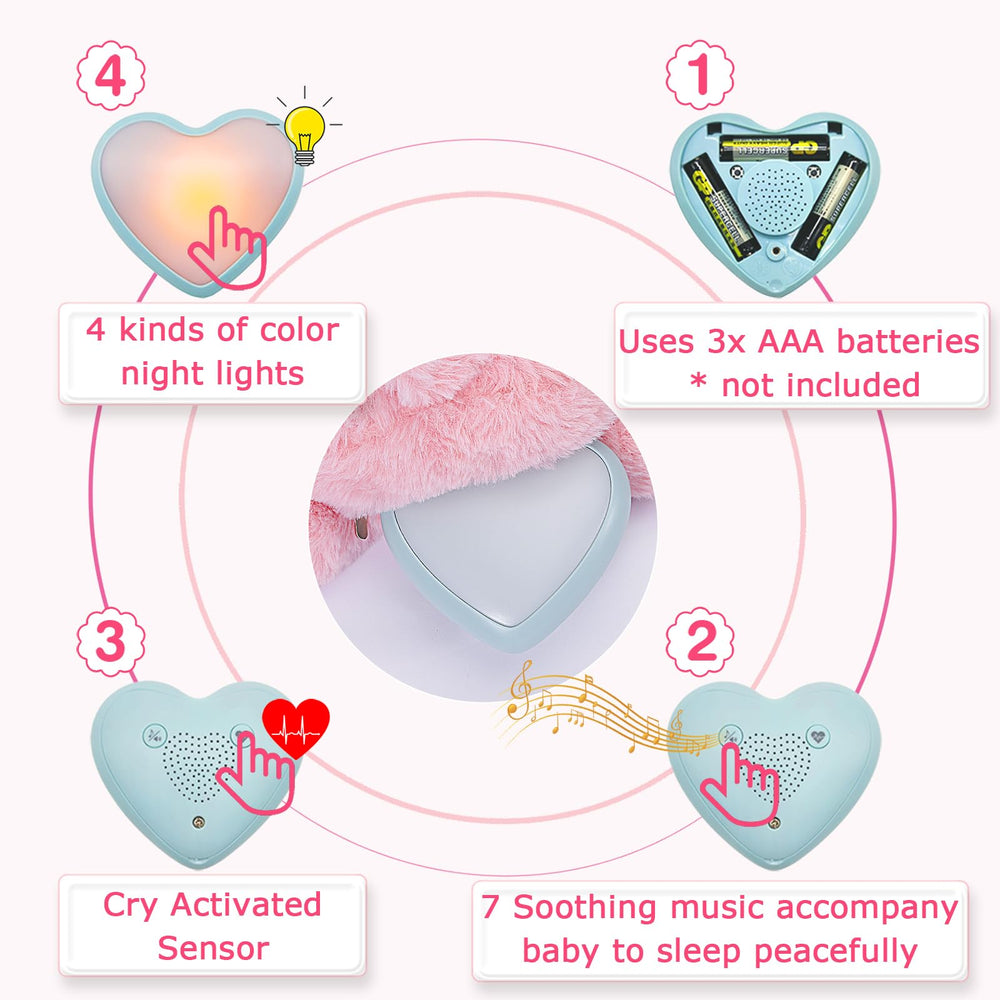DEARBABY soft night light with color options adds comforting ambience for late-night feedings.