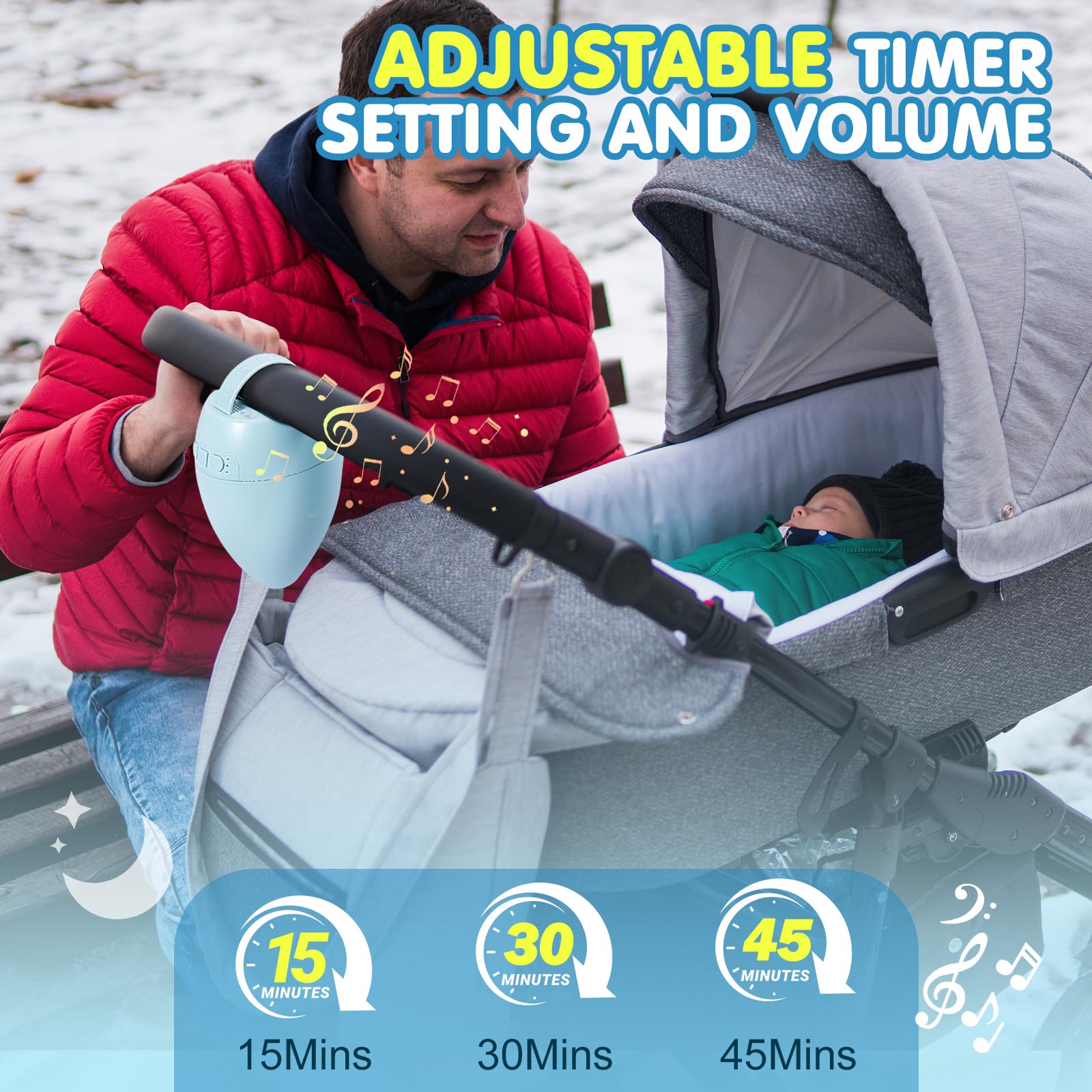 DEARBABY stroller rocker on the go setup shown attached to a pushchair