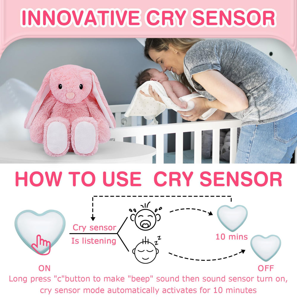 DEARBABY Velcro strap bunny keeps toy secure during stroller or car rides.