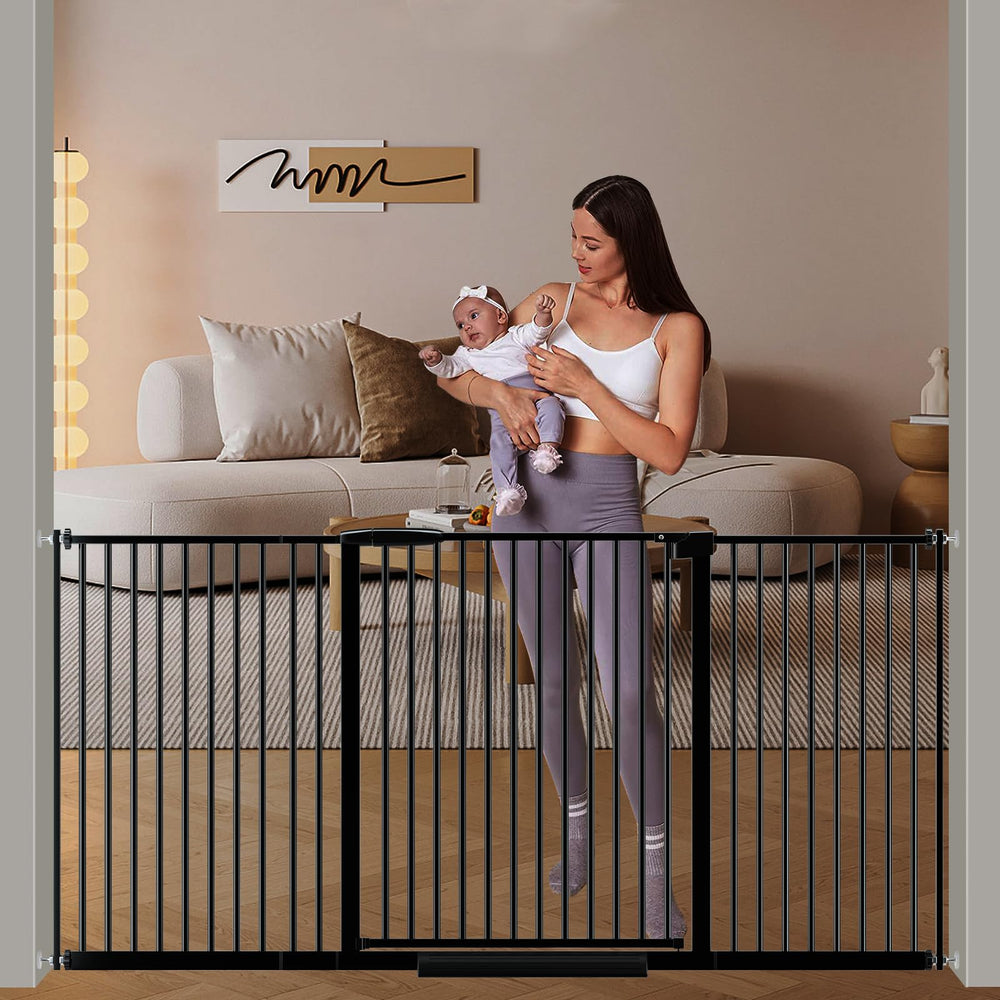 DEARBB extra wide gate – ultra-narrow-spacing closeup for safer doorway passages.
