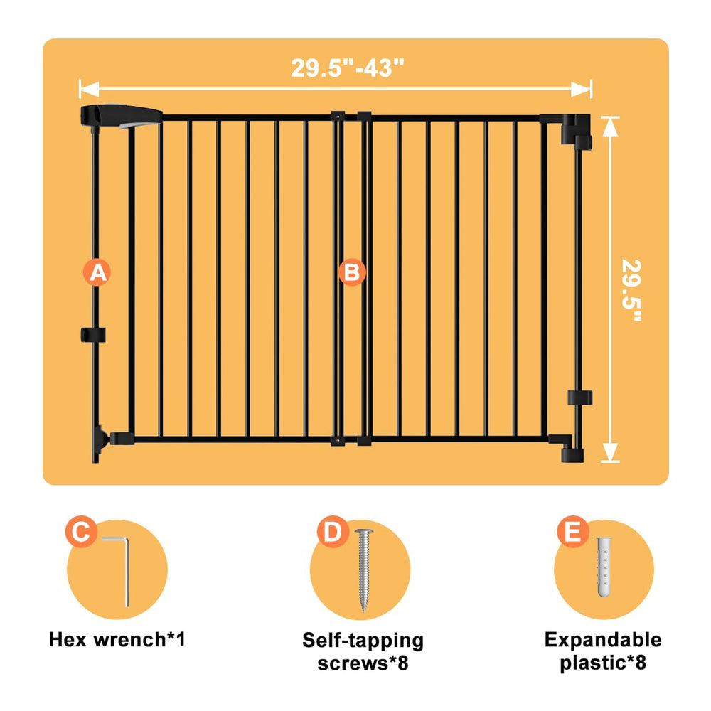 DEARBB stairs hallway safety gate supports elders and pets with sturdy metal construction.