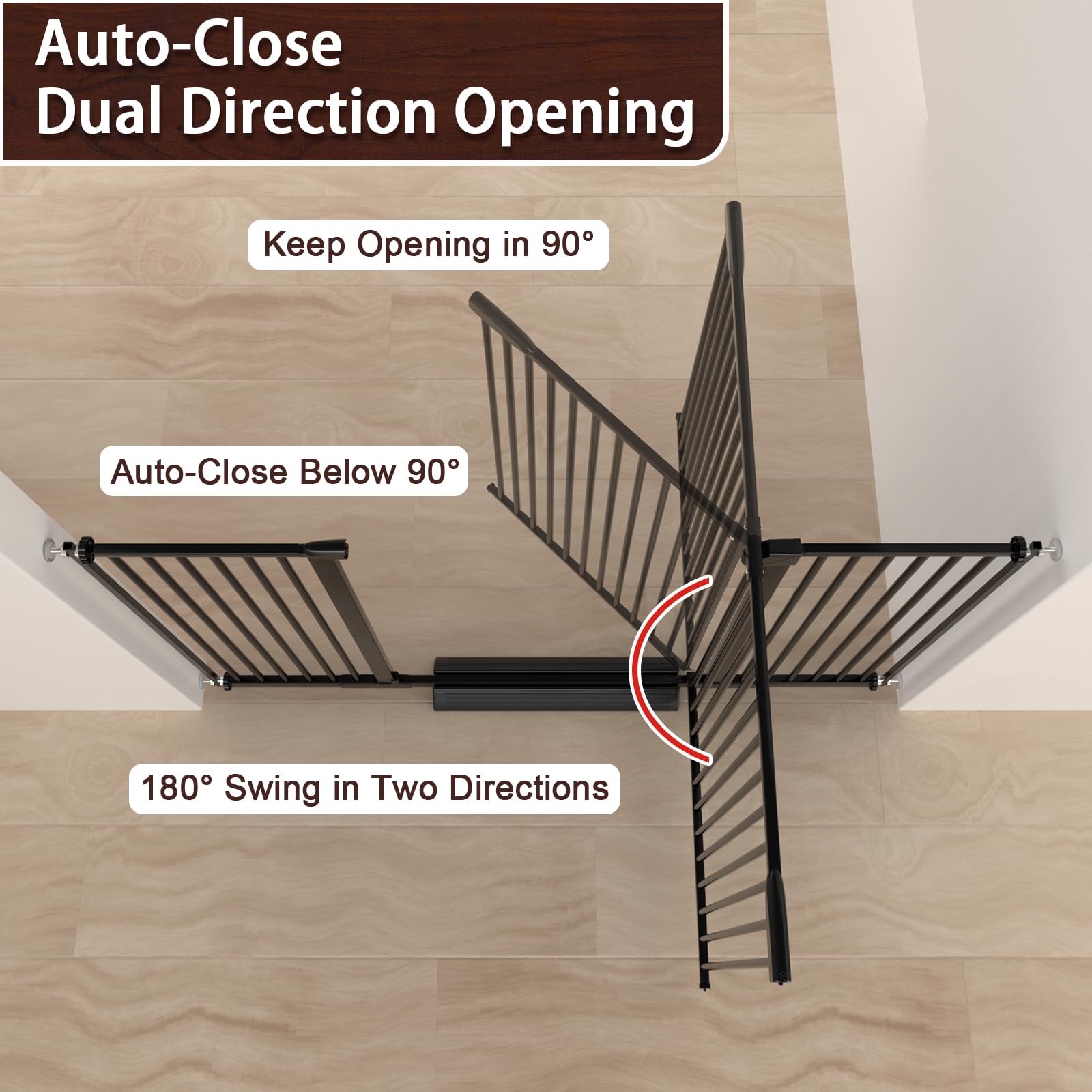 DEARBB sturdy steel frame highlights durable construction for stairs and doorways.