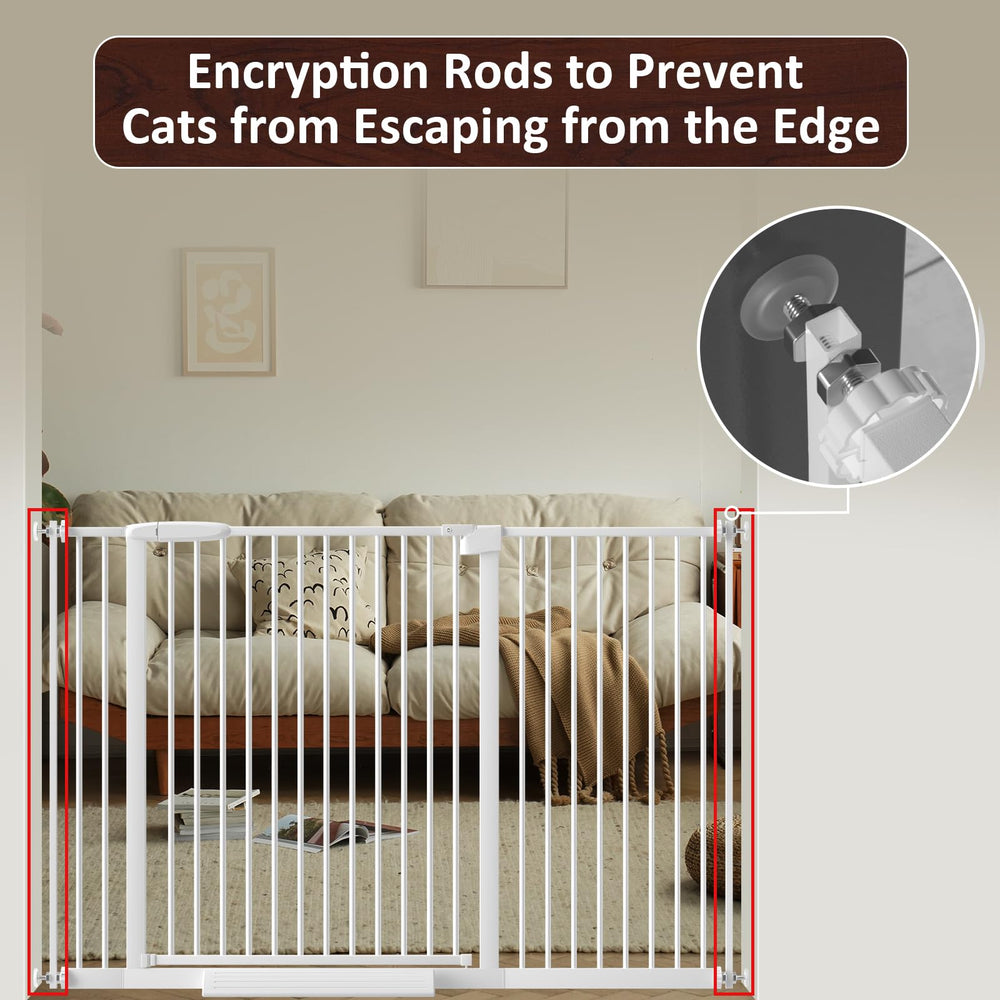 DEARBB walk-through gate in kitchen usage demonstrates easy access for caregivers and pets