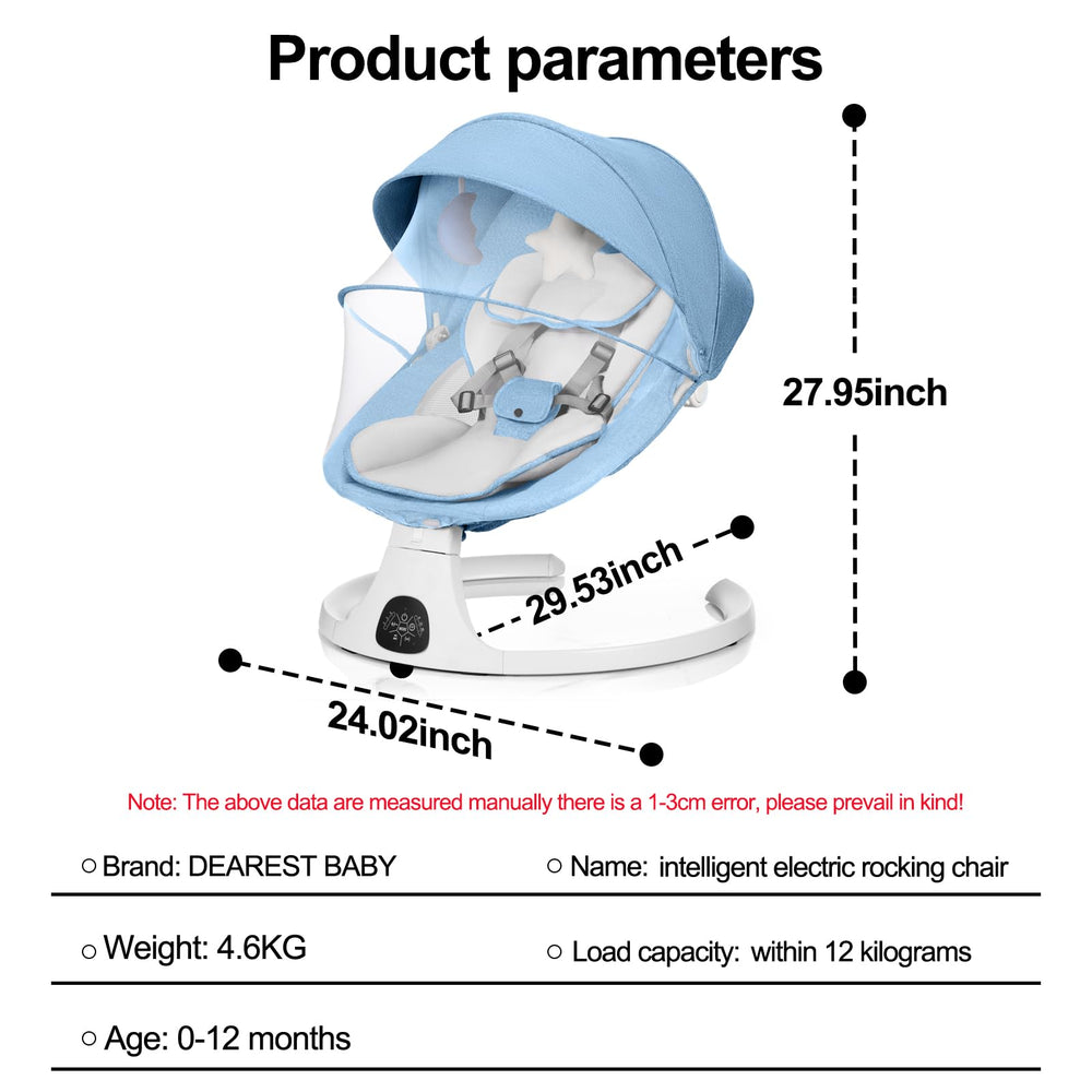 DEAREST BABY mosquito net included keeps insects away.