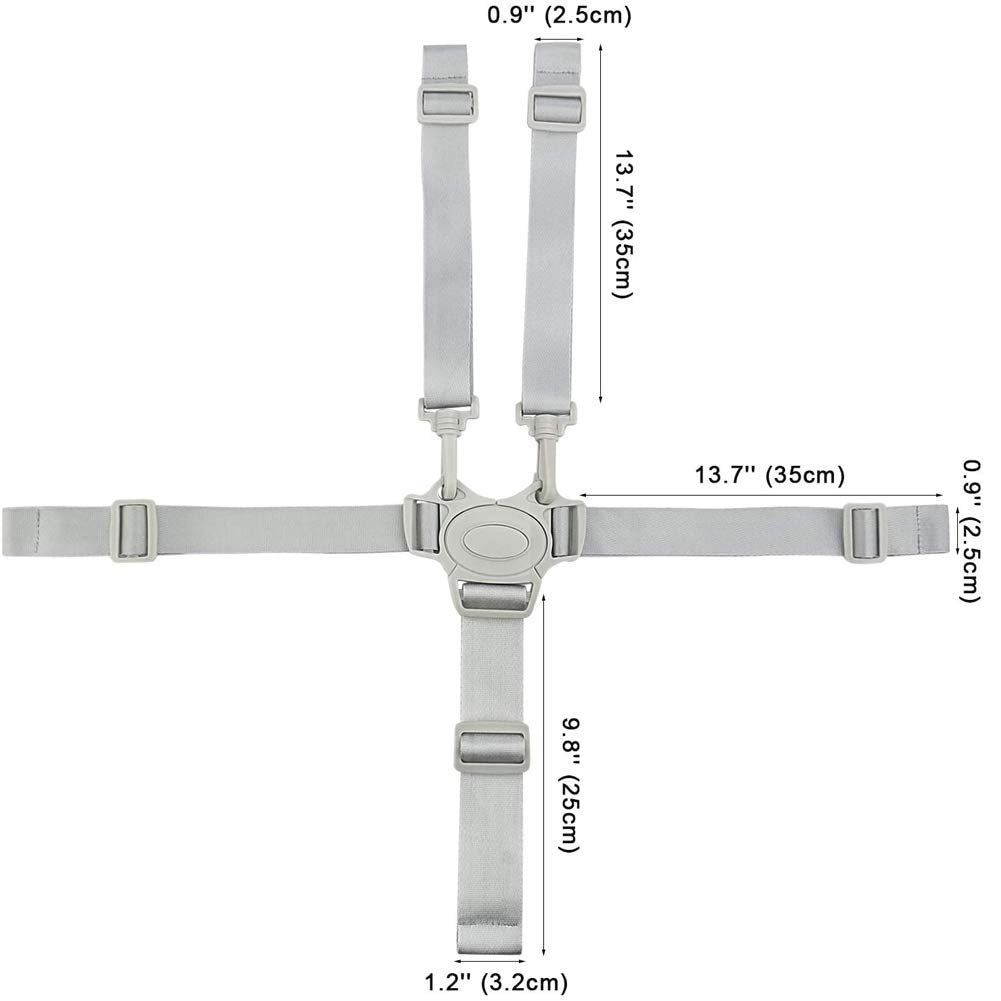 DearLives five-point harness in use emphasizes adjustable fit for growing toddlers.