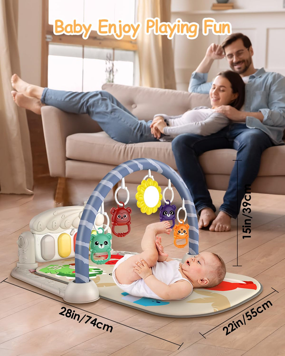 Dearlomum soft mat texture creates cozy, non-slip play area for infants